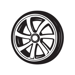 Obraz premium car wheel icon