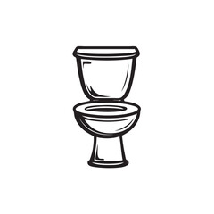 toilet bowl isolated on white