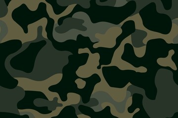 Fototapeta premium Camouflage pattern background, green army print design