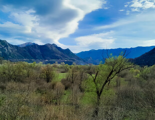 Lovcen mountains in Montenegro. Autumn season.