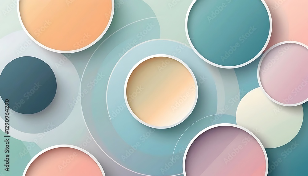 Poster colorful overlapping circles create an abstract and modern background design