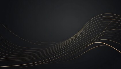Golden lines gracefully curve against a dark colored background