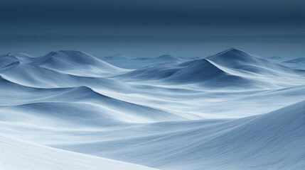 Cold, snowy mountain range landscape, overcast sky, winter scene