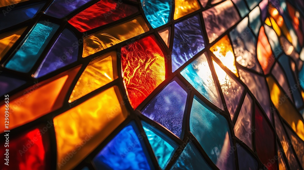 Poster A stained-glass window reflecting shifting patterns of light. 
