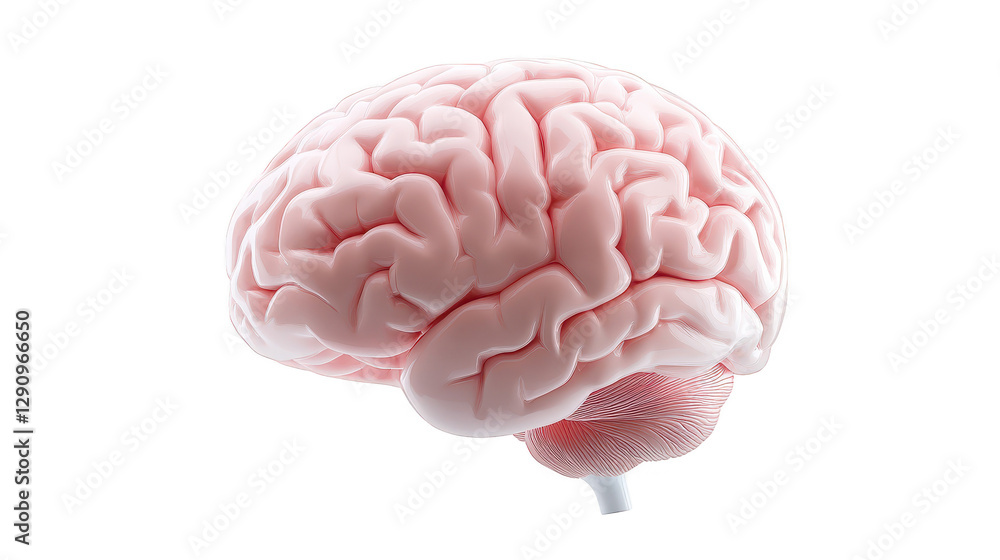 Poster exploring the intricacies of the human brain, a visual representation of anatomy, function and highl