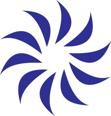 Vector abstract  swirl pattern logo icon isolated