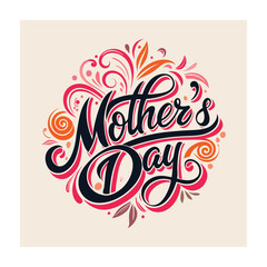 Mothers day concept vector illustration Happy Mothers day design