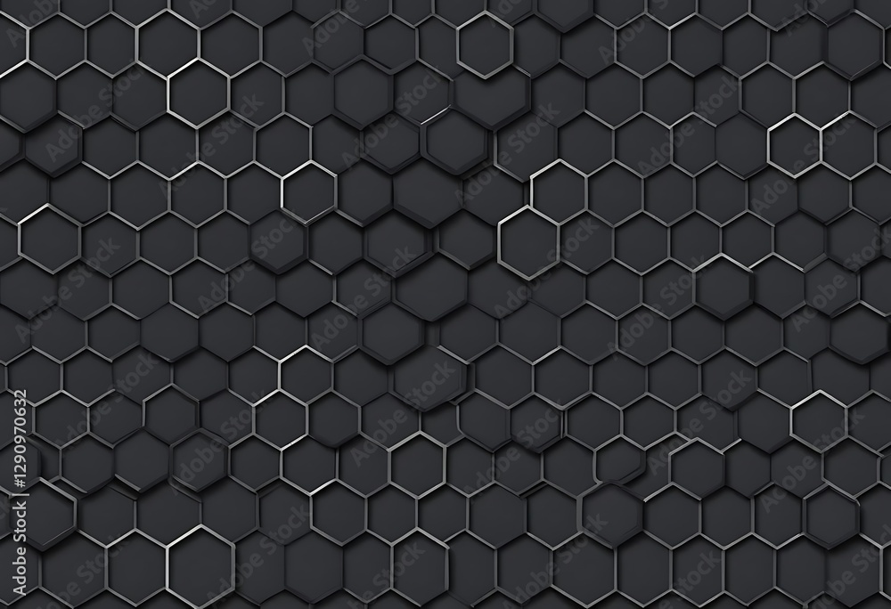 Aufkleber a dark grey abstract honeycomb pattern background fills the image space