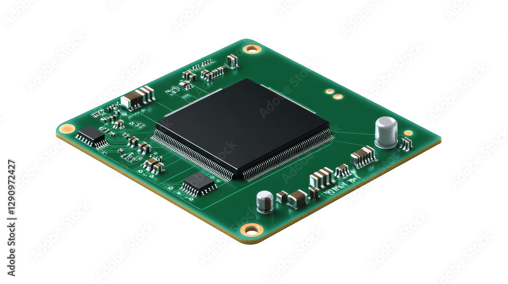 Poster exploring the microprocessor and electronic components on the circuit board