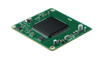Exploring the microprocessor and electronic components on the circuit board