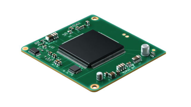 Exploring the microprocessor and electronic components on the circuit board