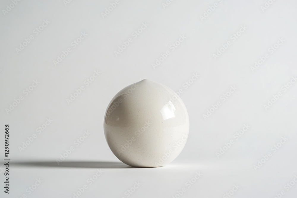 Poster a single white egg is placed on a table, ready for use or observation