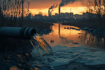 Pollution of the environment by sewage, wastewater
