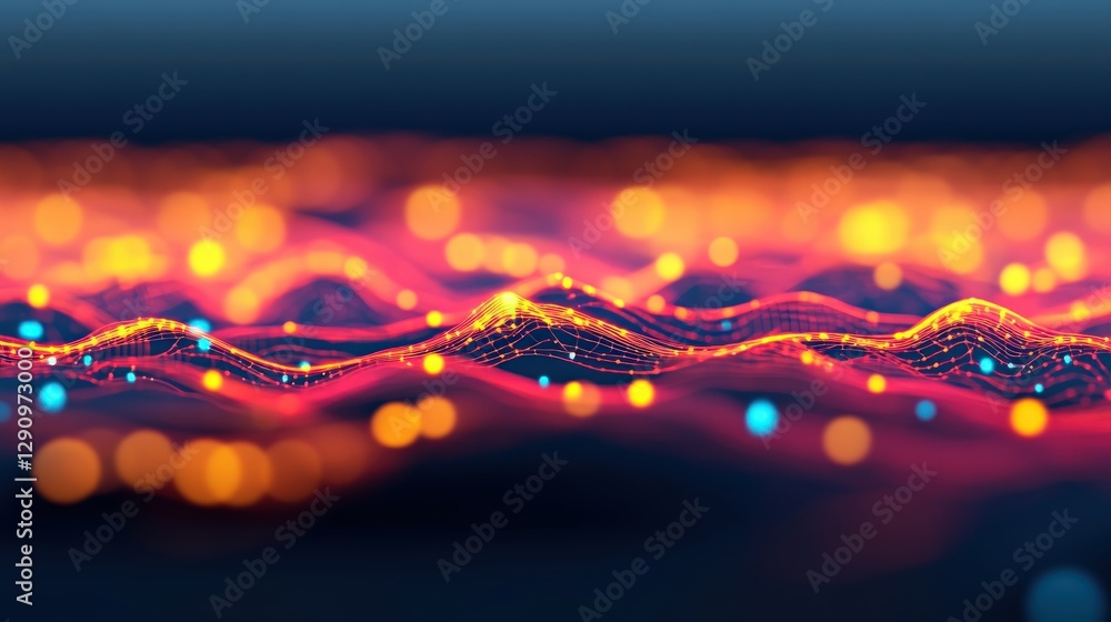 Poster colorful light display with a beautiful blur effect creating a dreamy atmosphere