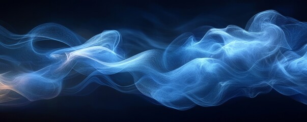 Abstract Liquid Formations Moving Through the Dark, Generative AI