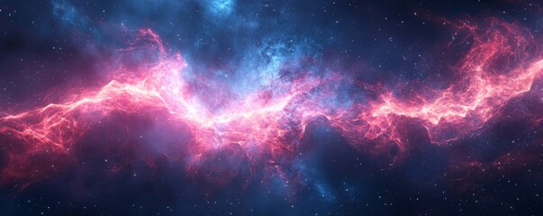 Fototapeta premium Futuristic Energy Pulsing Through Digital Space, Generative AI