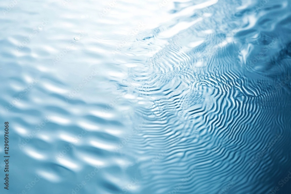 Poster soft blue water surface with gentle ripples creating a relaxing background
