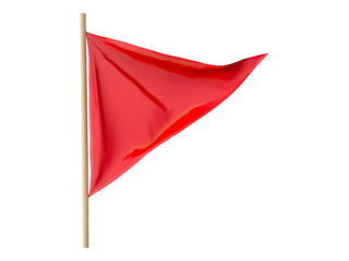 Triangular red flag