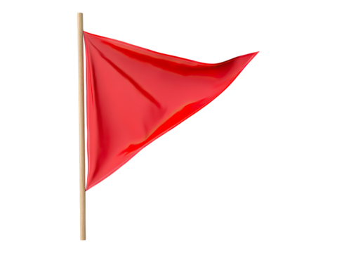 Triangular red flag
