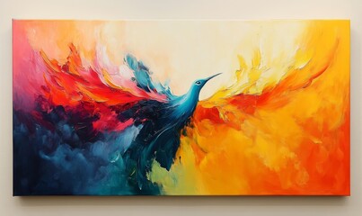 Vibrant Energy Flowing Through Abstract Art, Generative AI