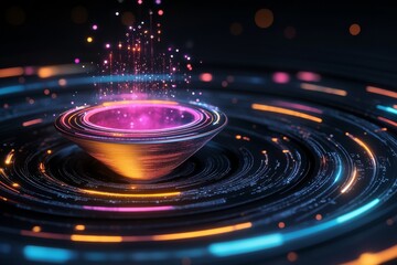 A digital marketing funnel. Generative AI