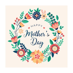 Mothers day concept vector illustration Happy Mothers day design