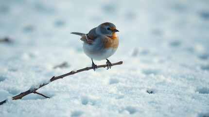 Bird on Winter Snow: Wildlife Footprints and Braving the Challenges of the Frosty Hunt Season