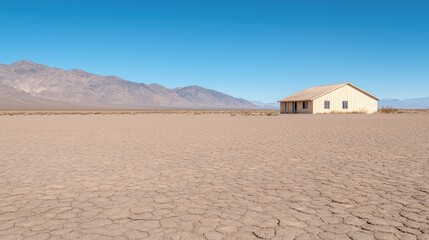 Abandoned house in the desert mountains