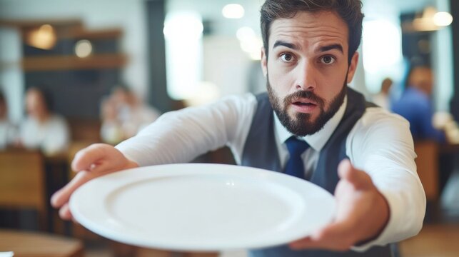 Thief alert at a restaurant, manager noticing unusual behavior. Featuring immediate reaction and food safety