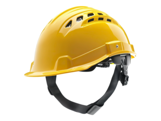 Yellow hard hat helmet