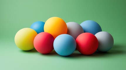 Colorful balloons arranged playfully, symbolizing joy and creativity in a simple yet vibrant design.