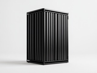 black modern cabinet on white background