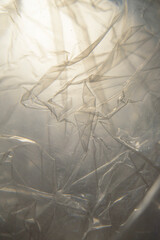 Plástico transparente arrugado