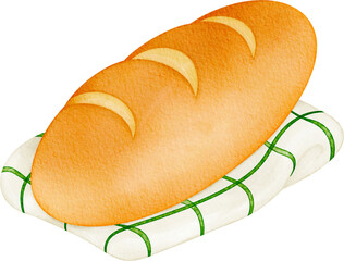 watercolor bread