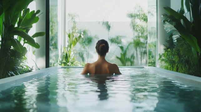 Lottery jackpot winner enjoying a luxury spa day in a five-star resort. Featuring relaxation and indulgence