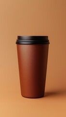 Coffee brown paper cup tall size for take away drink packaging