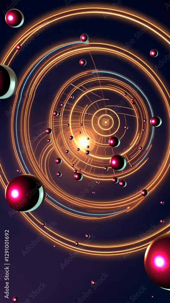 Poster A colorful image of a galaxy with many planets and stars. The planets are in different sizes and colors, and they are scattered throughout the galaxy