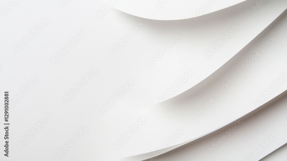 Poster a captivating display of bright white paper texture featuring smooth, flowing waves that invite crea