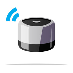 Wireless portable speaker vector isolated illustration