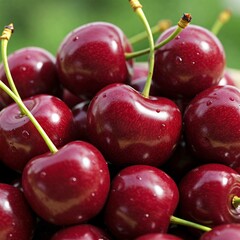 cherries on a white background