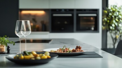 Lottery jackpot winner enjoying a private chef’s meal at home. Featuring comfort and indulgence