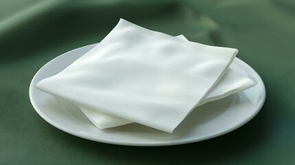 a high-resolution photo of Customizable digital napkins displaying personalized messages. isolated on color background, photorealistic, ultra-sharp focus, clear details, studio lighting, natural