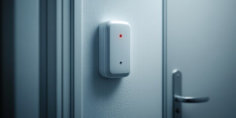 Intrusion detection sensor mounted on a doorway with alert notification