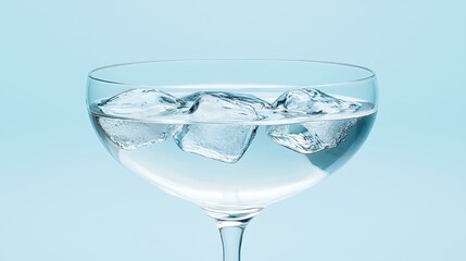 Obraz premium a high-resolution photo of Floating ice cubes inside a levitating cocktail glass. isolated on color background, photorealistic, ultra-sharp focus, clear details, studio lighting, natural colors,