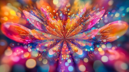 A hypnotic kaleidoscopic explosion of colors.