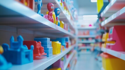 Thief alert at a toy store, employees noticing unusual behavior. Featuring swift response and store protection