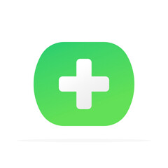 Fototapeta premium medical plus sign plus icon, colored flat vector. modern and minimalist design