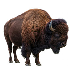 Fototapeta premium american bison isolated on white
