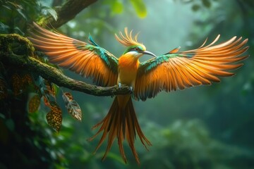 Bird in Flight, Lush Jungle