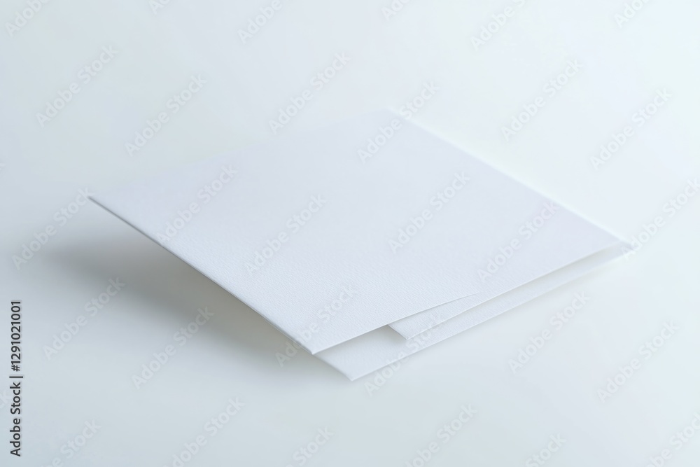 Aufkleber Papers stacked on a table with a clean background